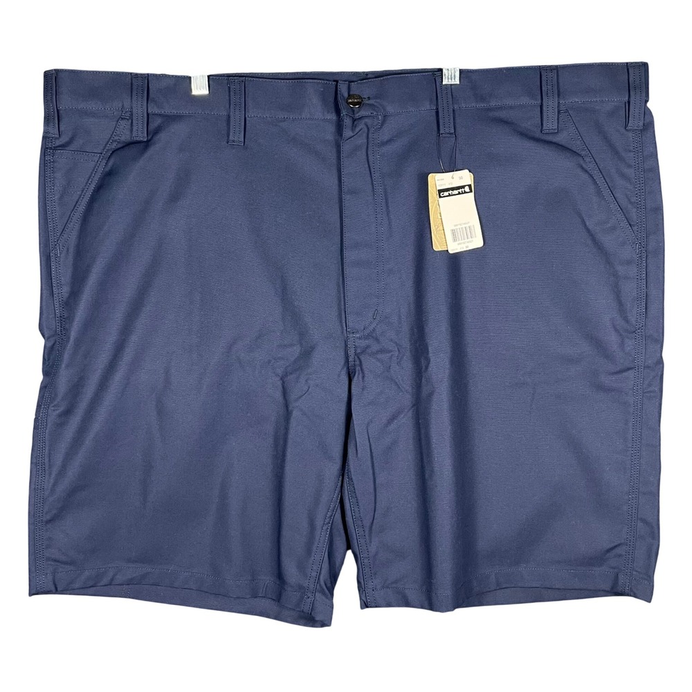 Carhartt Work Shorts Mens 50 Navy Blue‎ NEW Rugged Flex Canvas Utility Outdoors